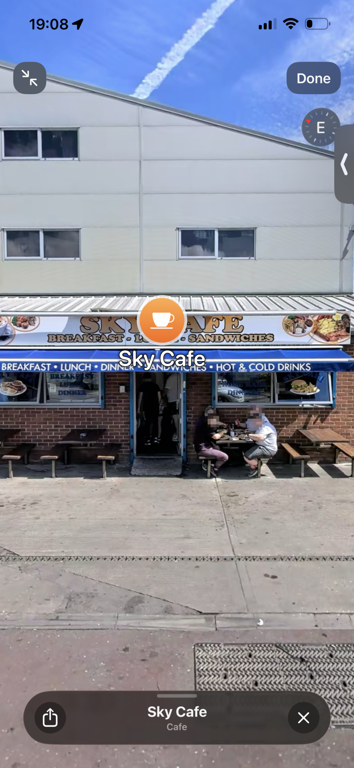 Front entrance of Sky Cafe